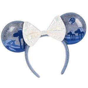 Disney Parks Star Wars Hoth Ears Headband Ashley Eckstein Blue White